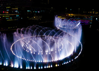 چشمه موزیکال بزرگ در فضای باز، هنر مدرن، چشمه آب سه بعدی با چراغ تامین کننده